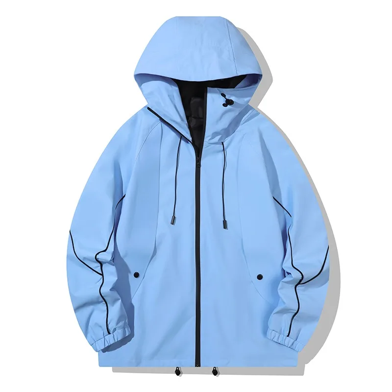 

Hooded Solid Color Zipper Pocket Long-sleeved Cardigan Fashion Casual Loose Autumn and Winter Coat Top