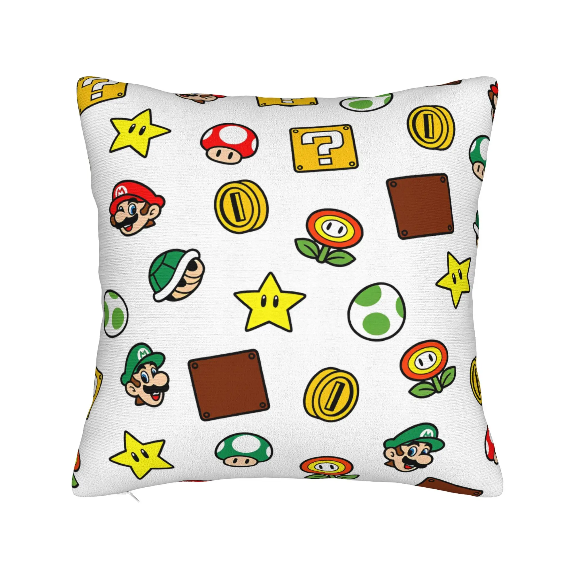 Pillow Cover Super Plumber  Cute Funny Pillow Case For Living Room Bed Chair Pillowcases