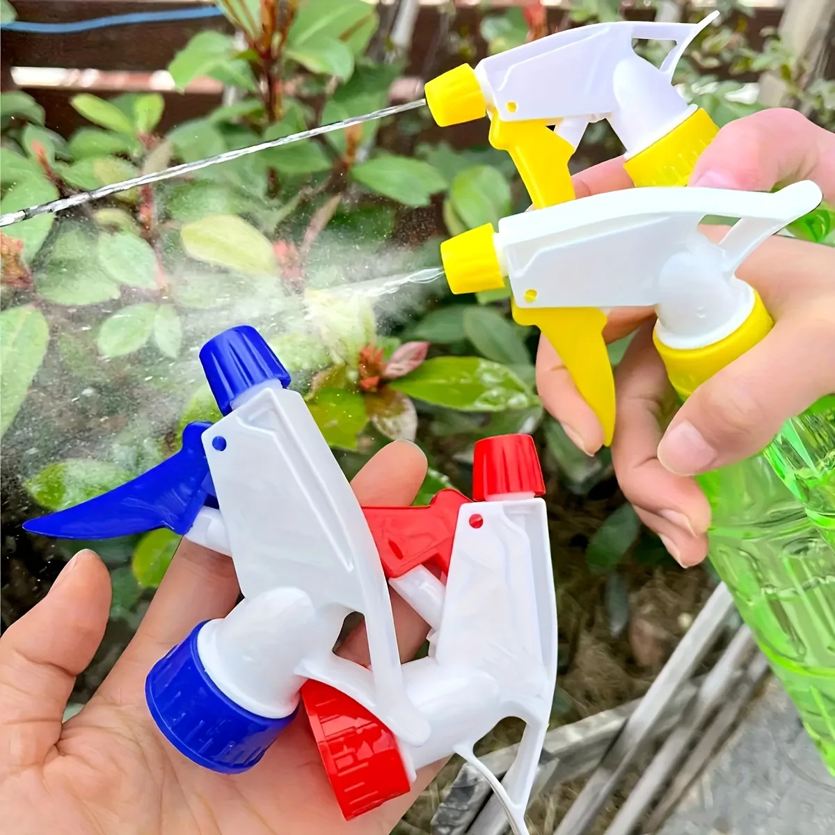 5/10pcs Random Color Pressurized Spray Nozzle Universal Water Bottle Atomizer Multi-use for Hair Plant Pet Cleaning