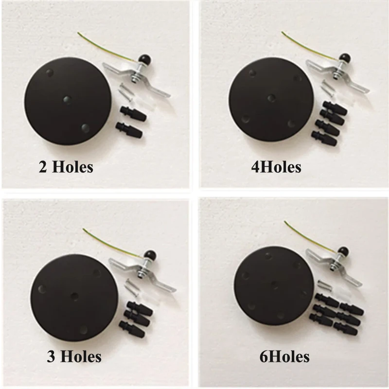 Metal DIY 10/12/15/20cm 25cm Black White Ceiling Plate Wall Sconce Mount LED Base Vintage Pendant Lamp Disc Base Ceiling Canopy