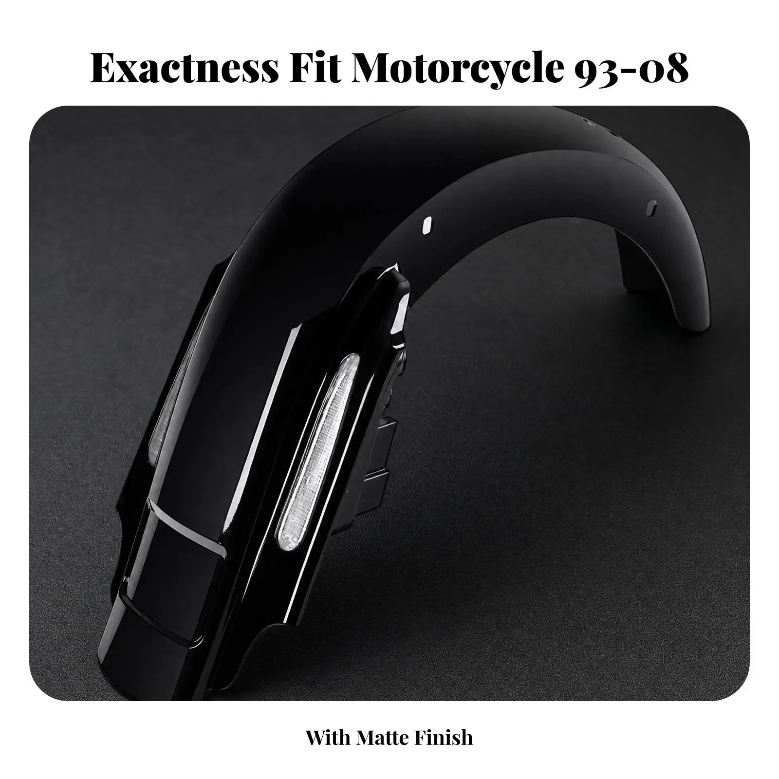 Motorcycle Part Aftermarket Rear Mudguard Kit with LED Stop Tail Turn Indicators Replacement