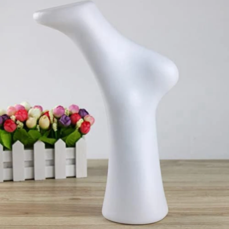 2 قطعة عارضة أزياء القدم جورب نموذج أنثى القدم جورب عرض قصيرة تخزين الكاحل سوار مجوهرات عرض موقف ، أبيض 29 سنتيمتر #3