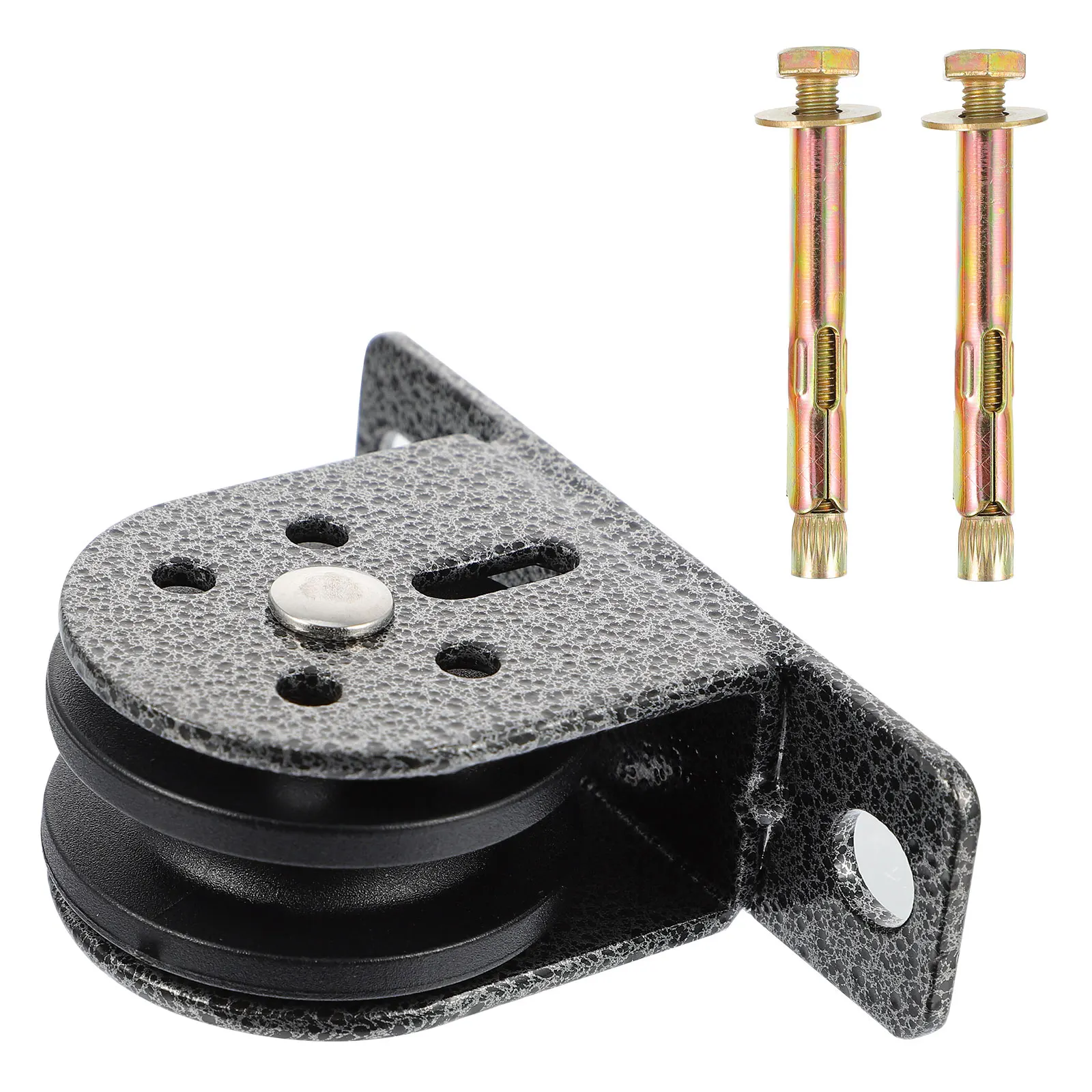 

2pcs Lifting Pulley Gym System Exercise Fitness Block Stainless Steel Mute Wheel Heavy Duty Bearing Smooth Round Shaft Flexible