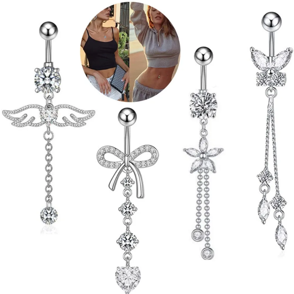 New Faux Fake Belly Rings Anti-allergy Clip on Umbilical Piercing Navel Ring Hoop Cartilage Belly Button Ring Body