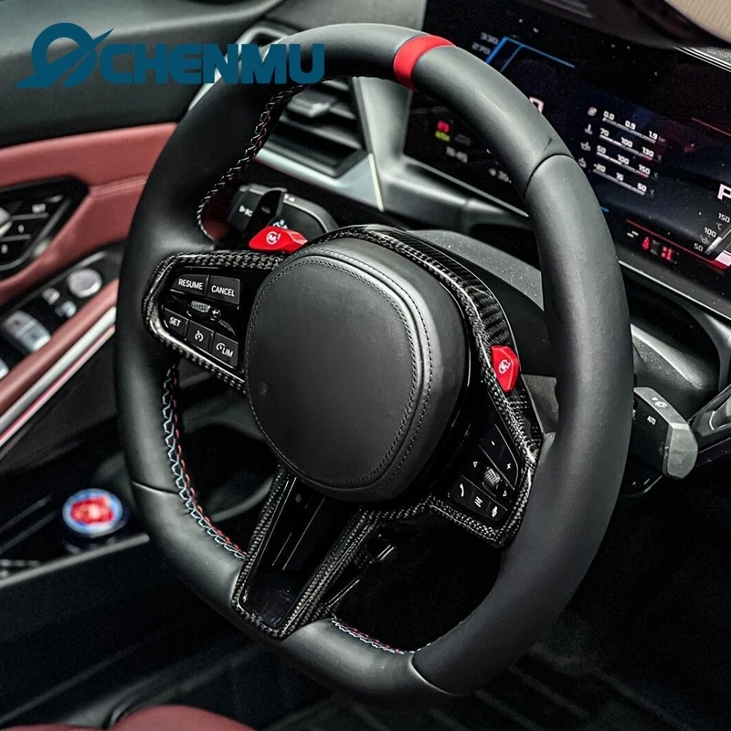 M4 CS Carbon Fiber Leather Car Steering Wheel for BMW G20 G30 M3 M5 F30 F10 F15 F36 F20 F22 F25 F31 F32 X1 X2 X3 X4 X5 X6