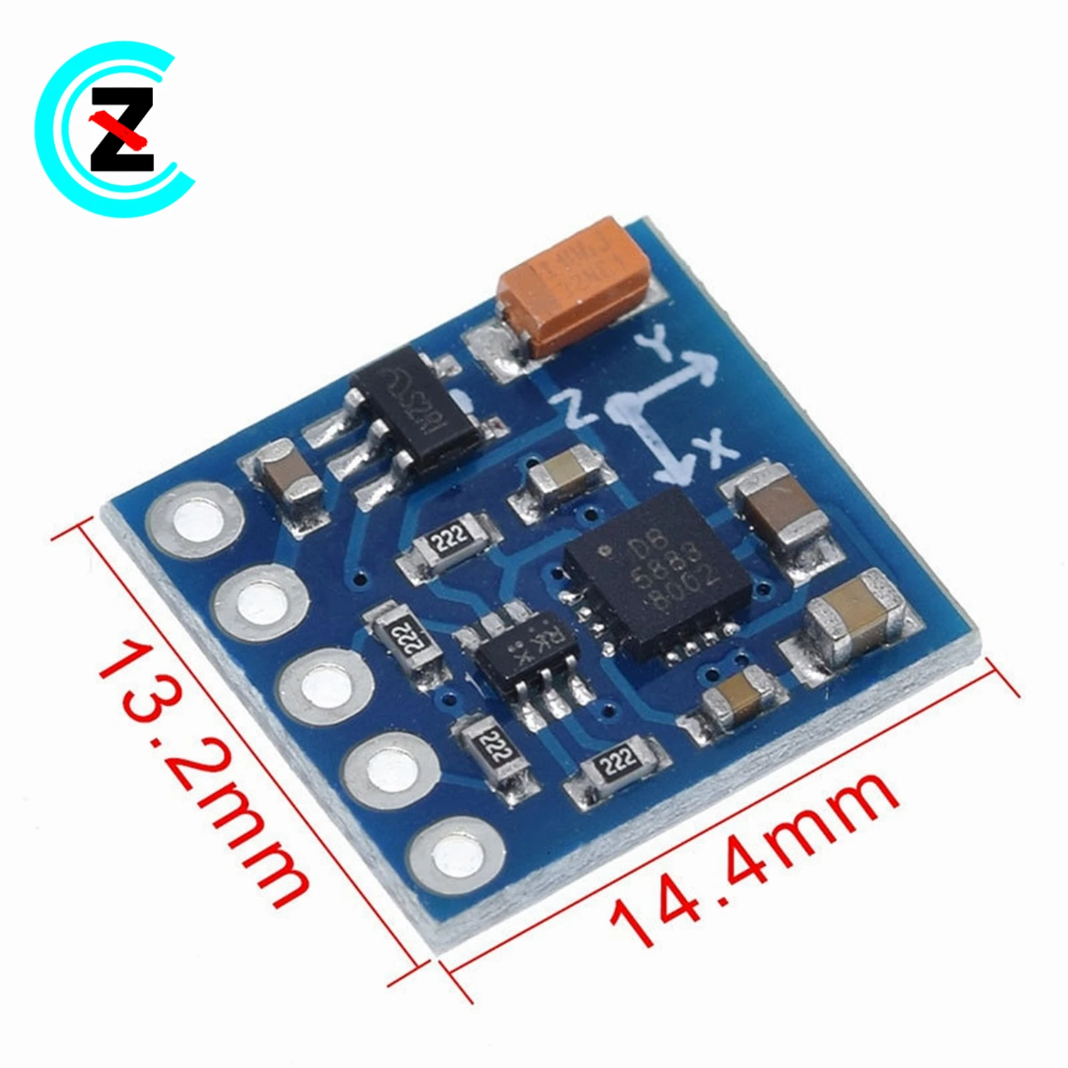 Módulo de brújula electrónica GY-271 HMC5883L, sensor de campo magnético de tres ejes