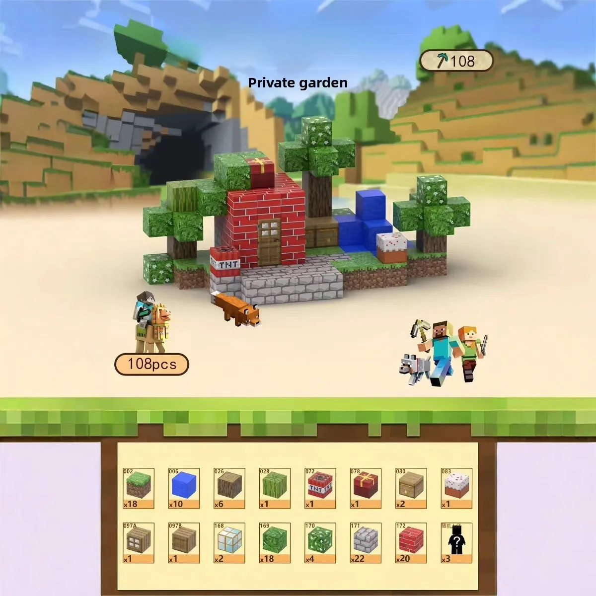 Bloques de construcción magnéticos creativos, cubo magnético, juego mundial de mina para niños de 3 años o más, modelo DIY, juguete sensorial de tallo para niños, regalos de navidad