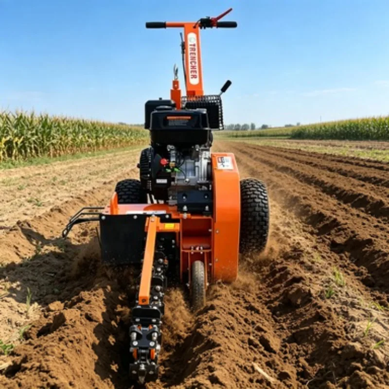Agricultural Chain Ditch Digger Machine 10-90cm Depth for Farm Drainage and Land Preparation