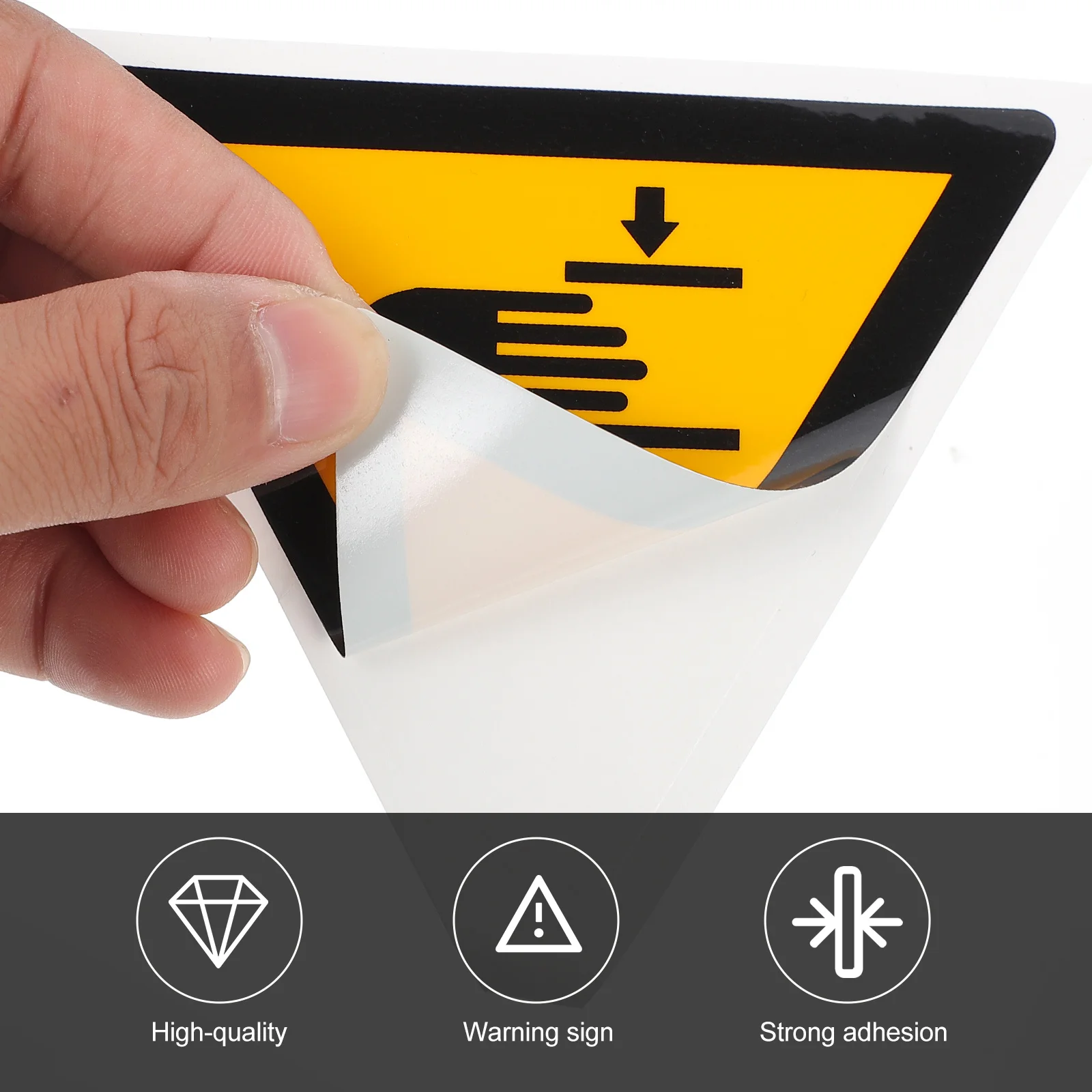 1Pcs Hand Crushing Warning Decal Safety Indicator Sticker for Equipment Pinch Warning Hand Crushing Stickers