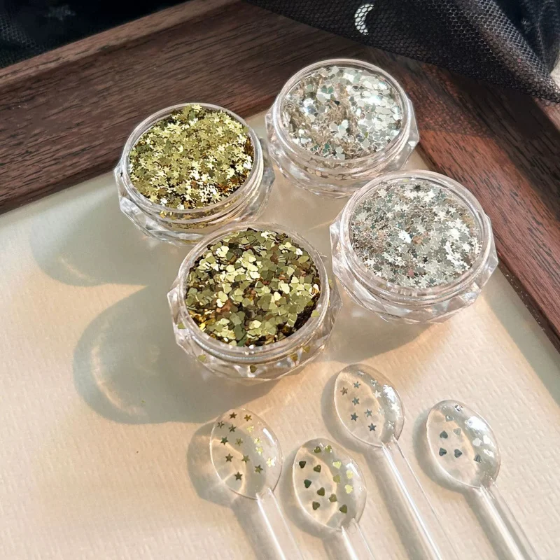 1mm Mini Sparkling Star Nail Glitter Sparkling Pentagram Nail Decoration Nail Salon Design Cute Accessories DIY Nail Art Design