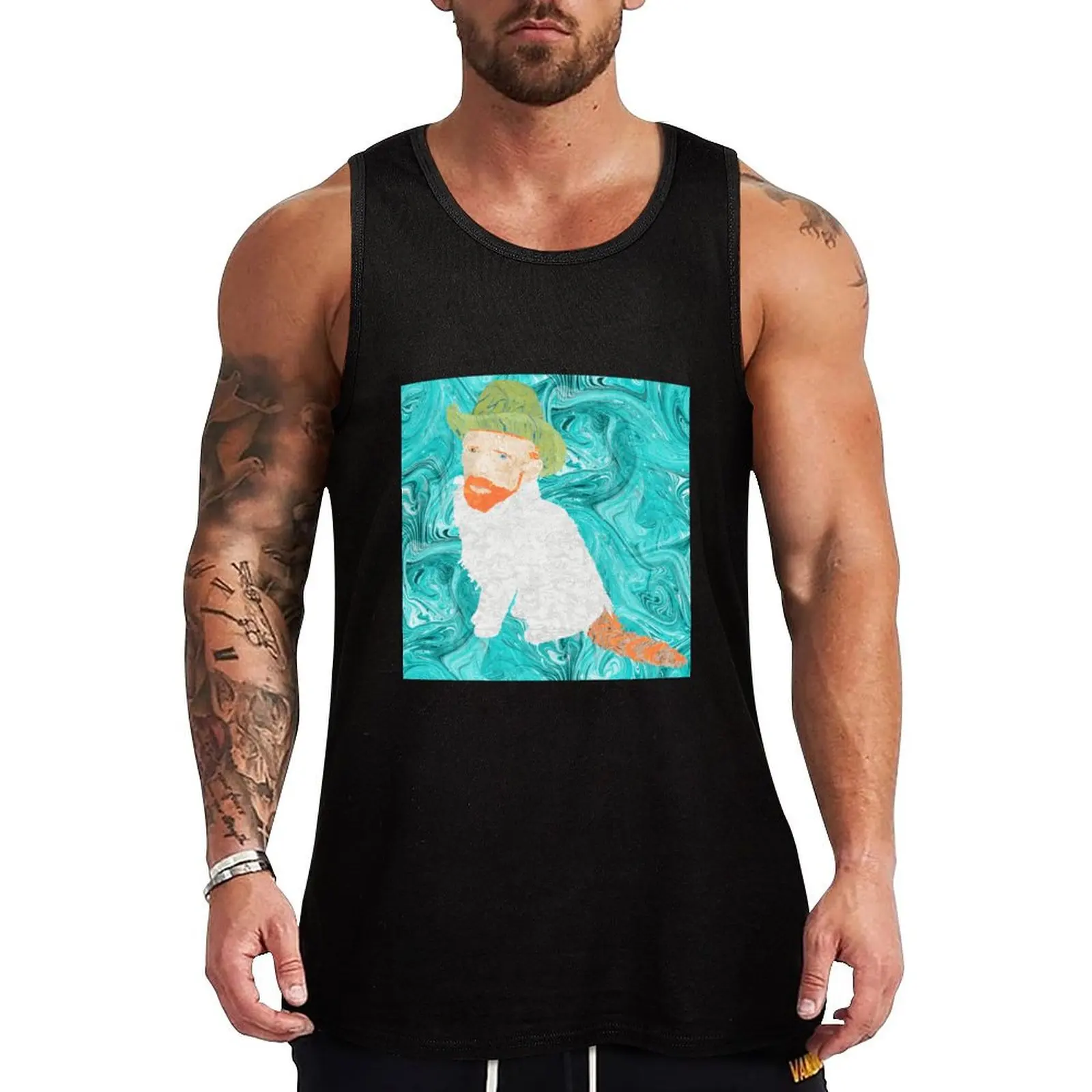 Turkish Van (Gogh) Tank Top Loose Fit Tank Top Casual Daily Sleeveless Summer Top