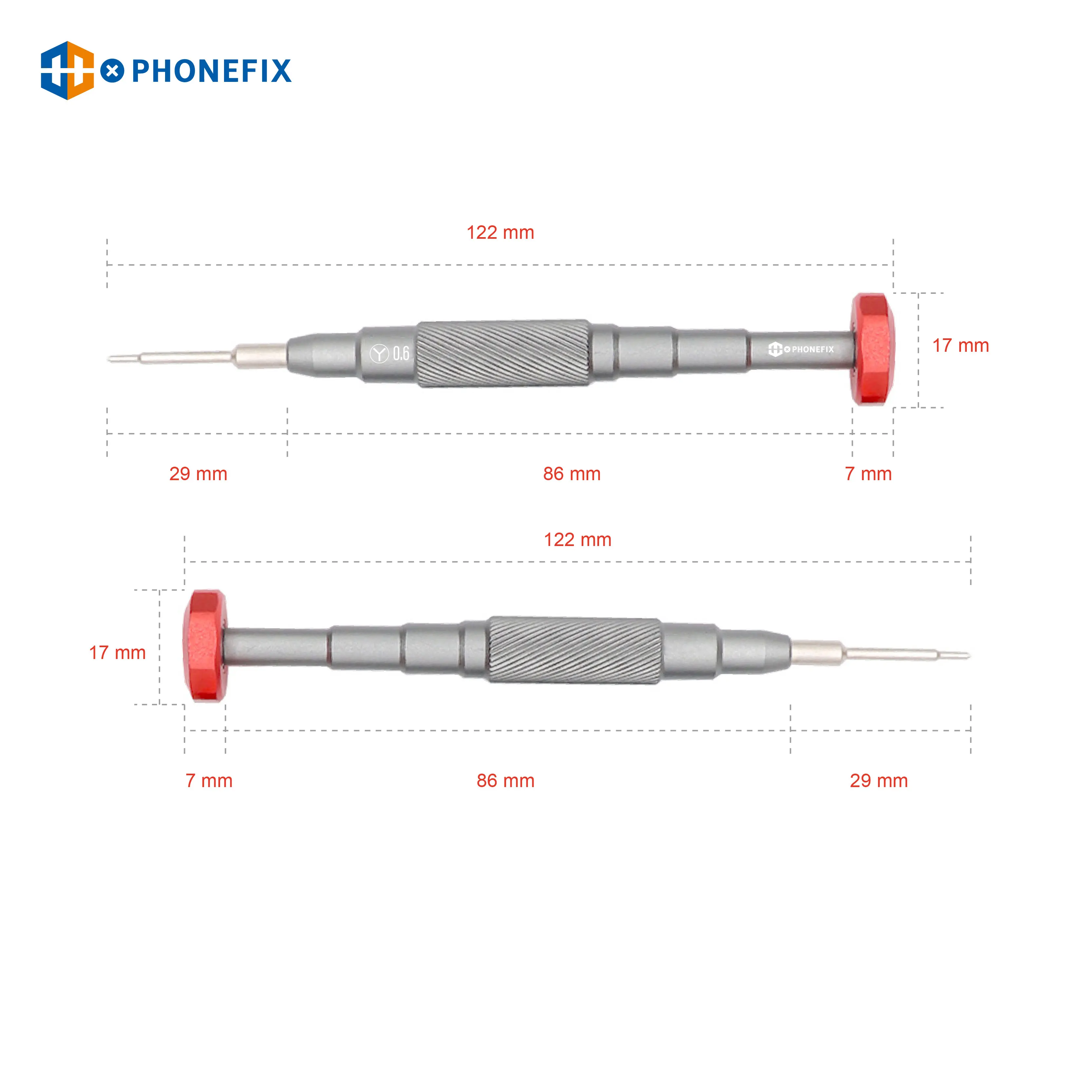 3D Screwdriver High-Precision Anti-Rust Magnetic 1.3 Philips 0.8 Pentalobe Y0.6 2.5 Convex Cross Screwdriver for iPhone Android