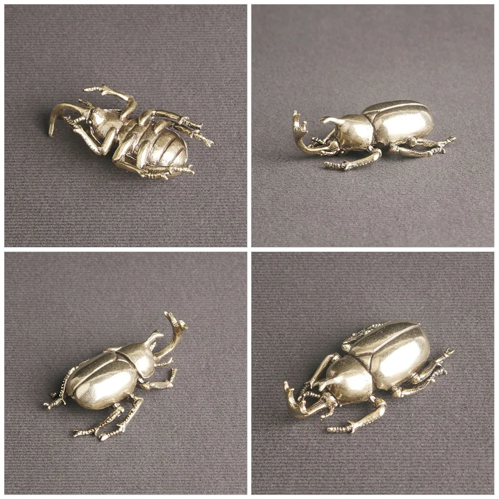 

Brass Insect Ornament Decorations Creative Statues Metal Ornaments Beetle Figurines Exquisite