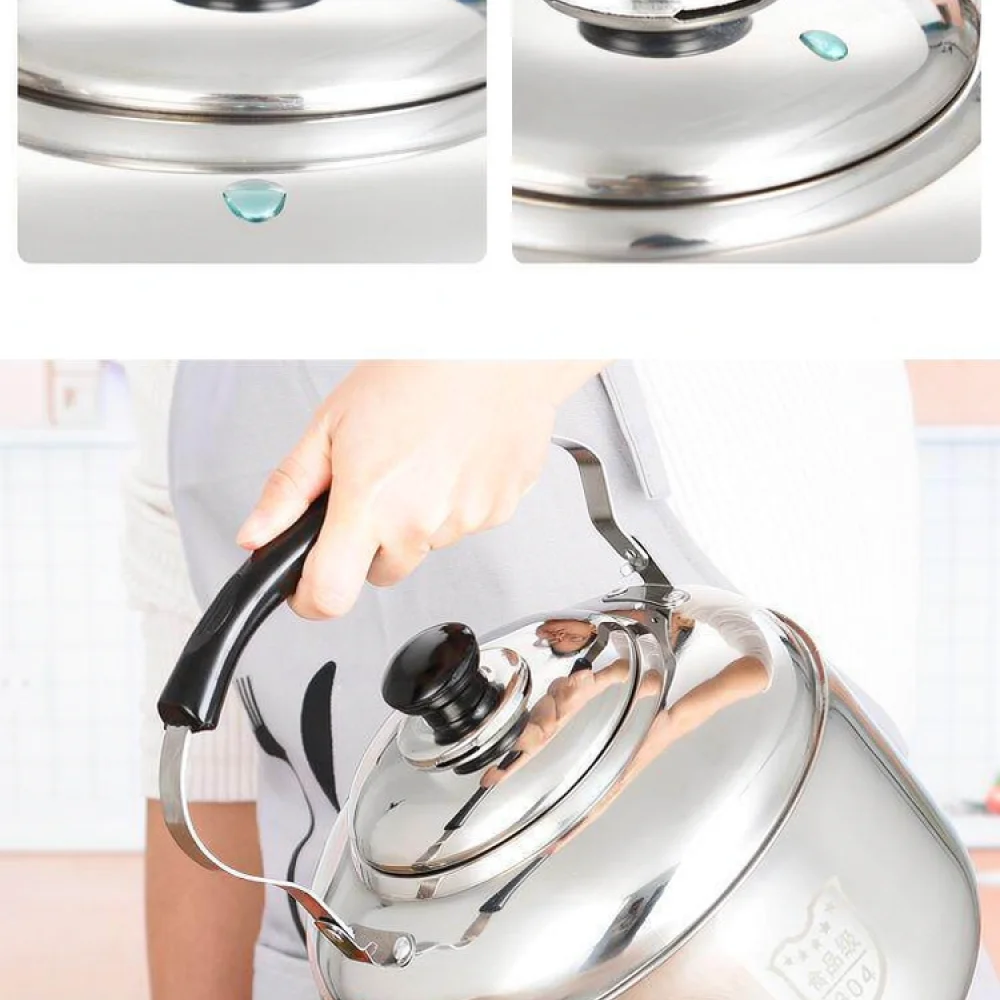 Premium 304 Stainless Steel Whistling Kettle Large Capacity Boiling Pot Teapot Suitable For Gas Induction Hob