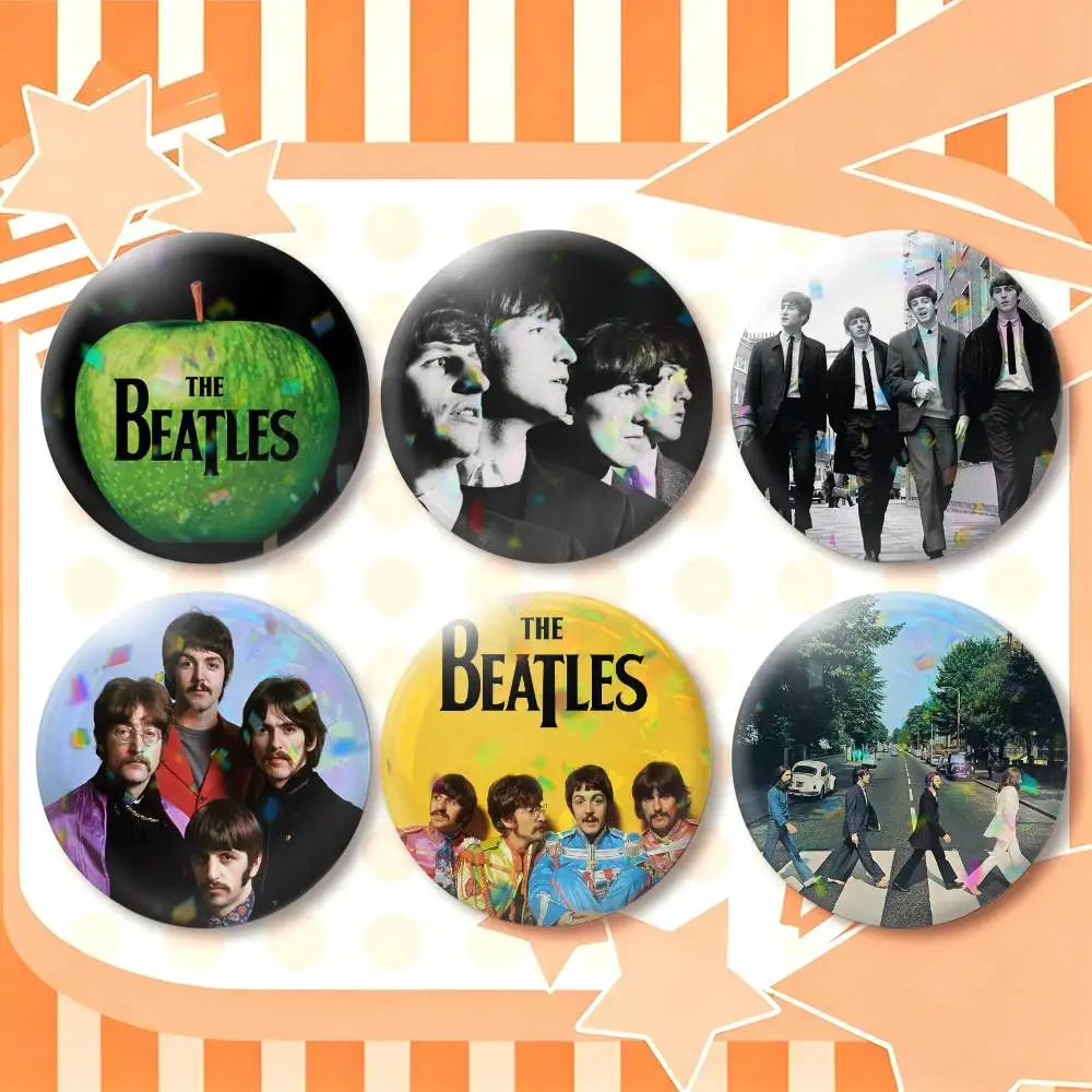 A-The B-Beatles  25 32 44 58 75mm Badges Personalized Round Brooches Pins Accessory Gift