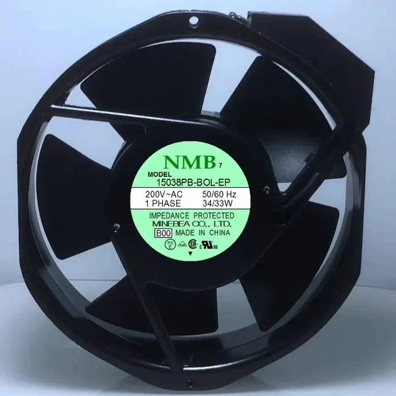 For 15038PB-BOL-EP 00 200V 34/33W Original Japan imported 172 * 150 * 38 aluminum frame fan
