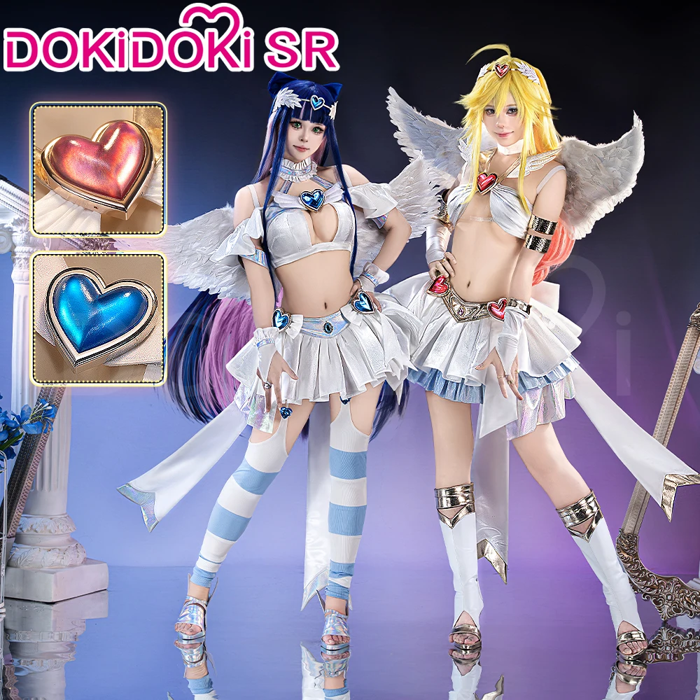 Чулки, трусики, костюм для косплея, аниме【S-3XL】DokiDoki-SR, женский костюм ангела на Хэллоуин, чулки, трусики, новые Ver Wings, большие размеры