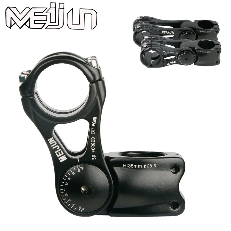 

Adjustable MTB Stem for Bicycle Handlebar Stem 90/110/145mm Riser Mountain BMX Fixie Gear Aluminum Alloy Front Fork Bike Stem