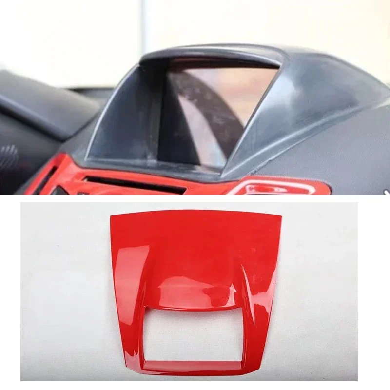 Voor Ford Fiesta 2009 2010 2011 2012 2013 ABS Rode Kleur Interieur Accessoires Gear Windows Bedieningspaneel Center AC Panel cover
