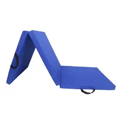 Three Fold Folding Exercise Mat Protective Flooring Home Gym Adult with Carrying Handle for Yoga Outdoor Indoor Tumbling