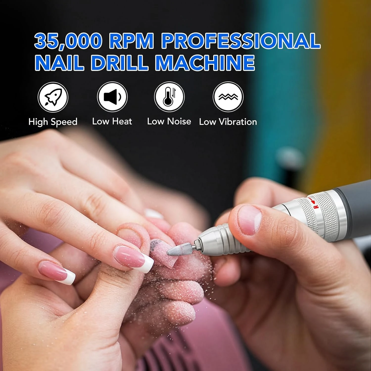 Nagelbohrer-Handstück für UP200, KUPA Manipro KP55, KP60, KP5000 Maschine, 35000 U/min Professionelles Elektrisches Nagelbohrgerät