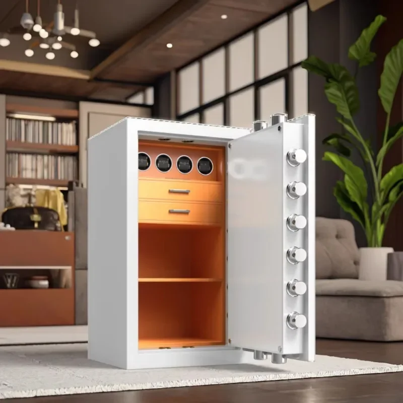 【Fashionable】High-Stanrdard Electronic Smart Fireproof Safe for Home Safety Specifically Designed for Storage of Jewelry Diamond