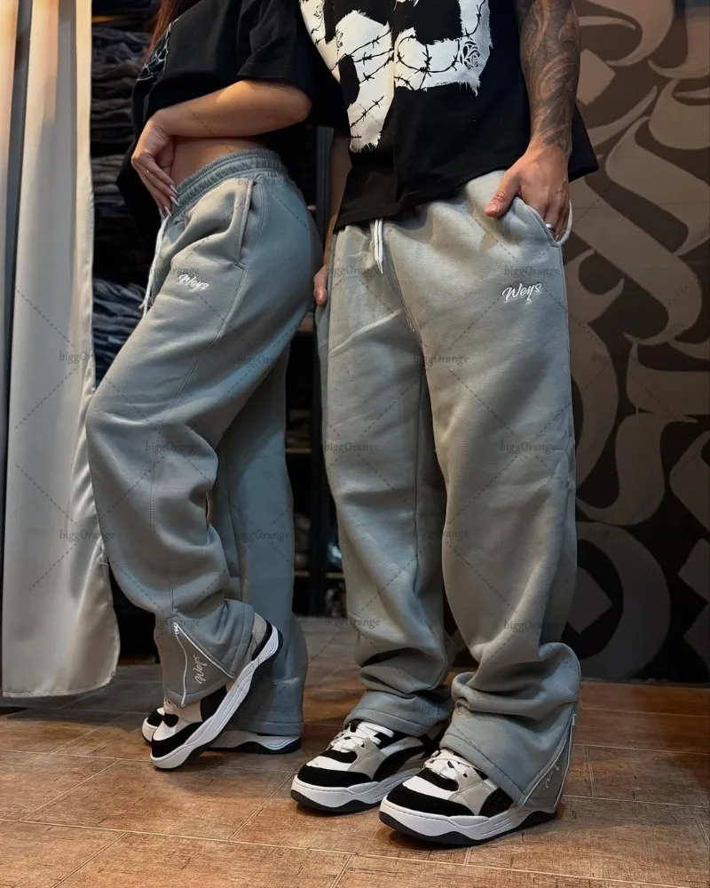

Y2k baggy pants new style of American casual pants with retro Harajuku zipper design are trendy and loose sportswear pants
