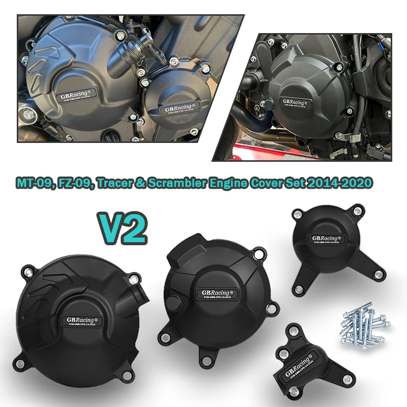 Cubierta de protección del motor para motocicletas XSR900, para GBRacing, para MT-09 FZ-09 Tracer Scrambler 2014-2020, protector de motor para motos carenadas