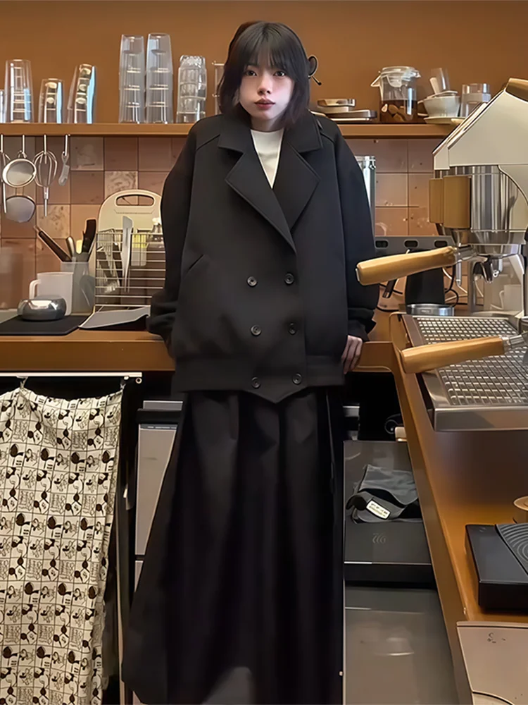 

Мужская замшевая куртка Neecay: весенне-осенняя, премиум-класса, с двойными пуговицами, в стиле бомбер, приталенная, повседневная