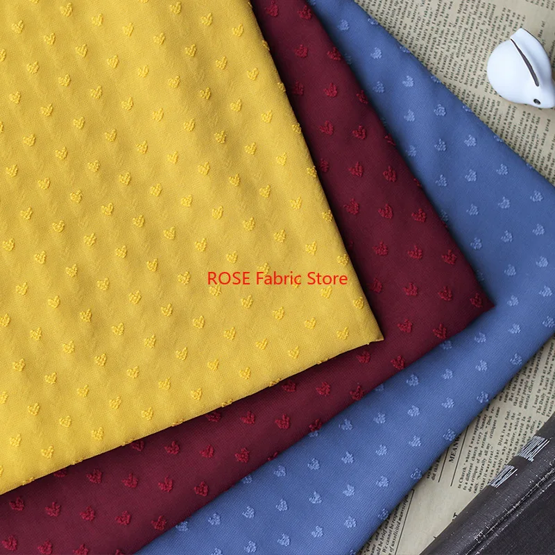 

Flower Polka Dot Embroidery Chiffon Jacquard Soft Beige Tulle For Dress, Shirts, table dress, curtain, prop