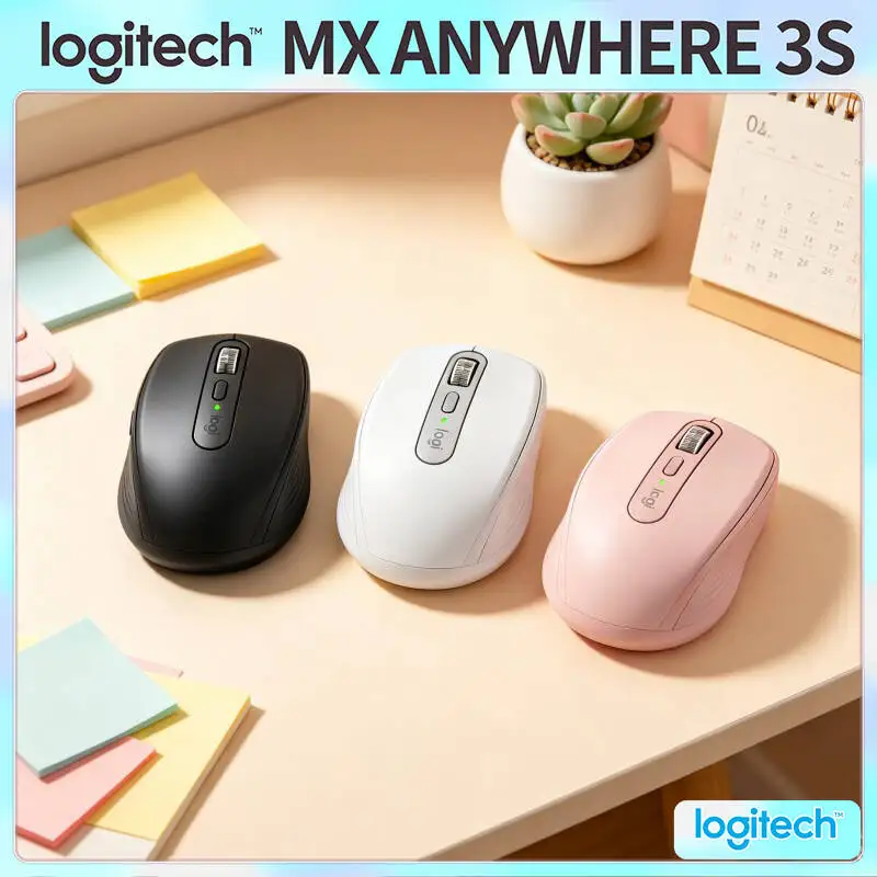 Precision MX Anywhere 3S - 8K DPI, MagSpeed Scroll, Ergonomic, Suitable for Vape Accessory Design & Studio Work