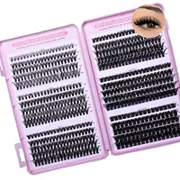 30 Rows Individual Lashes Clusters DIY Lash Extensions Book, D Curl Lash Clusters Eyelash Extension for Use At Home