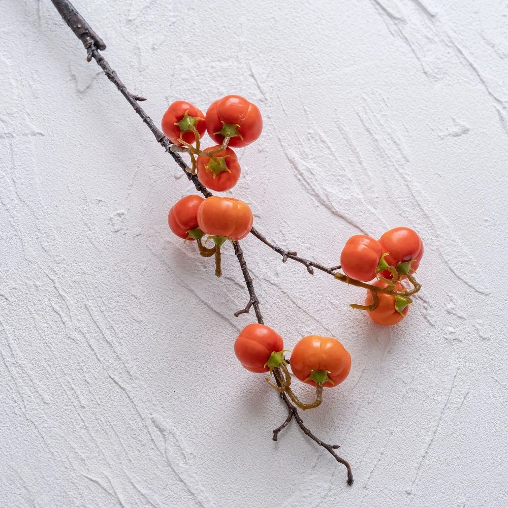 Realistic Artificial Pumpkin Branches Handmade Elegant Simulation Pumpkin Foam Flower Arrangement Fake Plants Home Decor - view 3