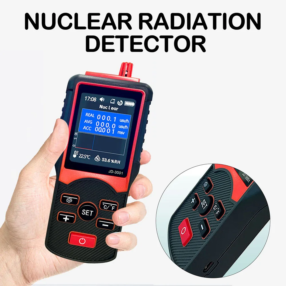 Handheld Nuclears Radiation Detector Prcise Rechargable Radiation Dosimeter For Bathroom Bedroom