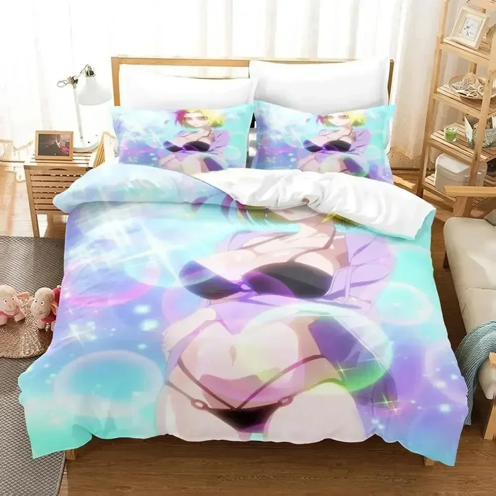 

Soushin Shoujo Matoi Bedding Set Printed With Pillowcase Bed Duvet Cover Soft Queen King Size Bedclothes Home Adult Kid Bedroom