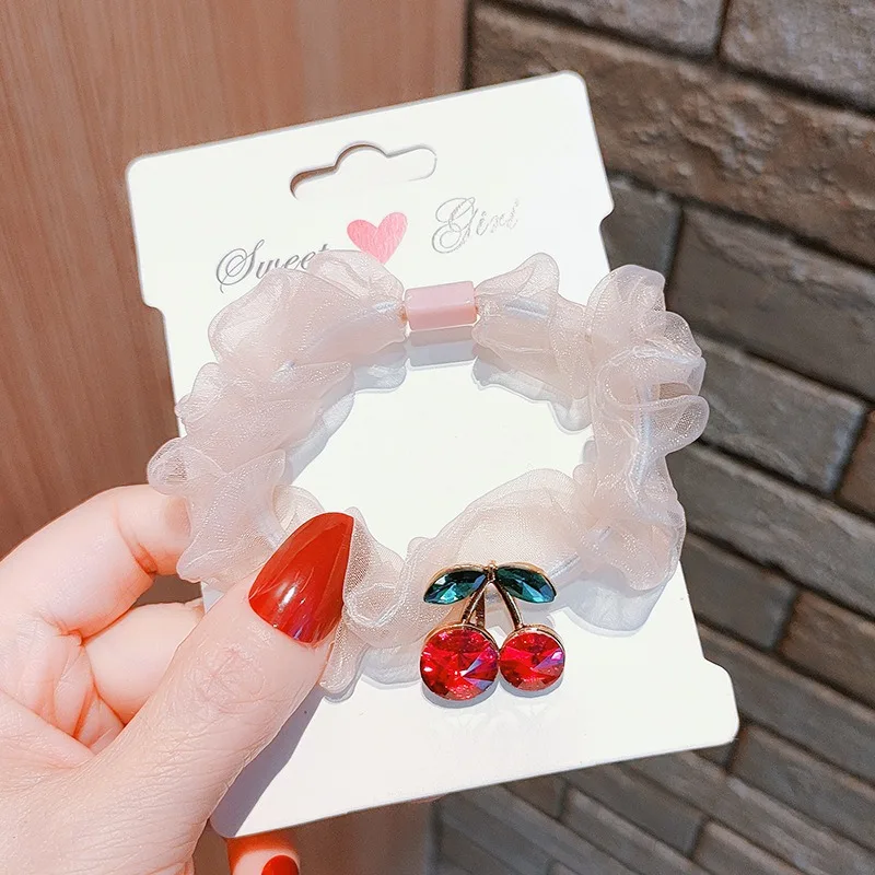 Cute Cherry Mini Grab Hair Claw Small Bow Hairpin Hair Clip Clasp Crystal Rhinestone Pearl Girls Jewelry Kids Hair Accessories