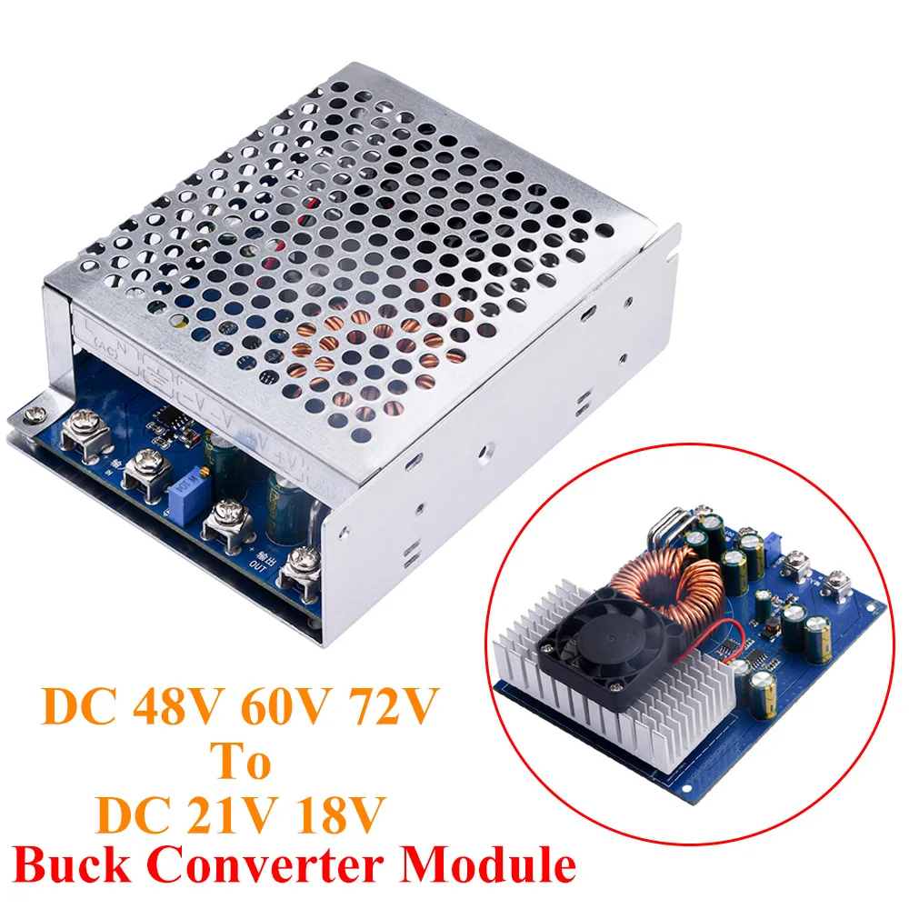 1000W 50A DC-DC Buck Converter DC 25V-90V to DC 2.5V-50V Adjustable Step Down Power Supply Module Wide Voltage Regulators