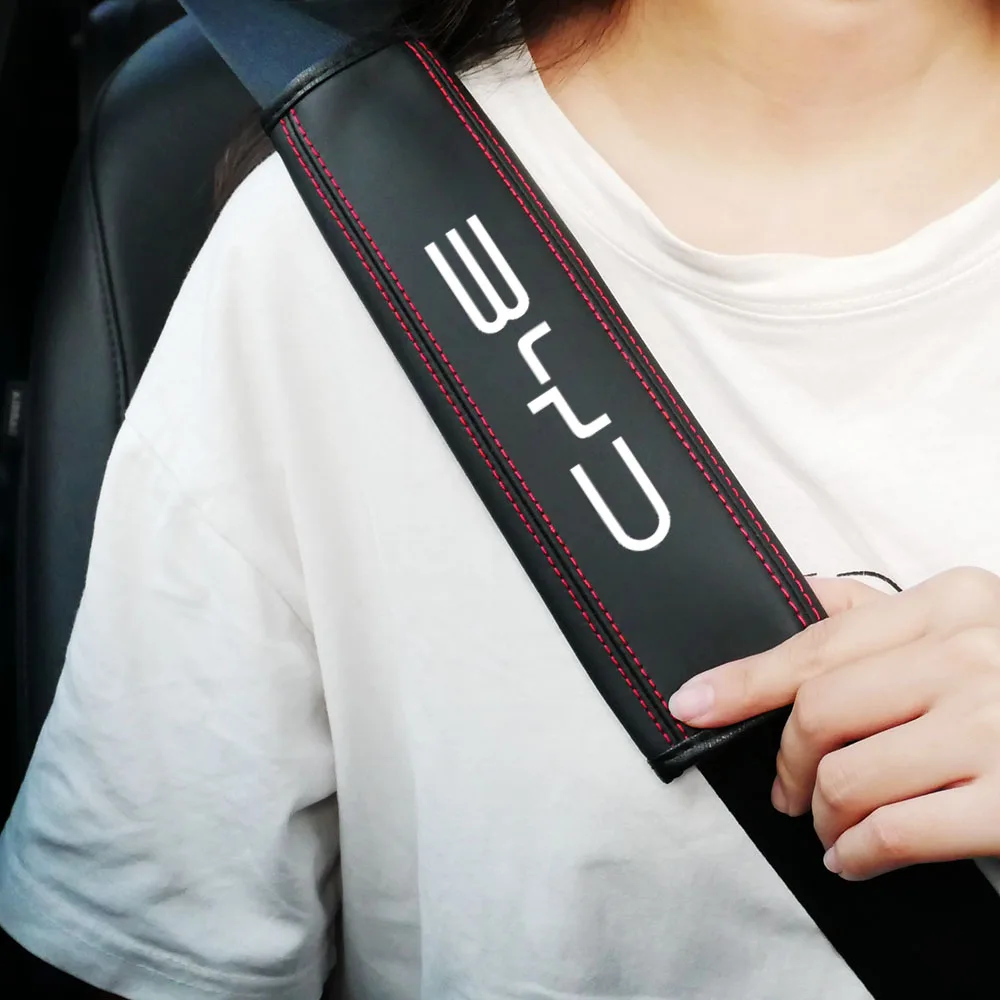 1Pcs Car Seat Belt  Safety Belt Cover Car Styling Protect Shoulder Pads Case For BYD Atto 3 Act 3 Tang F3 E6 Dmi Yuan plus ev f0