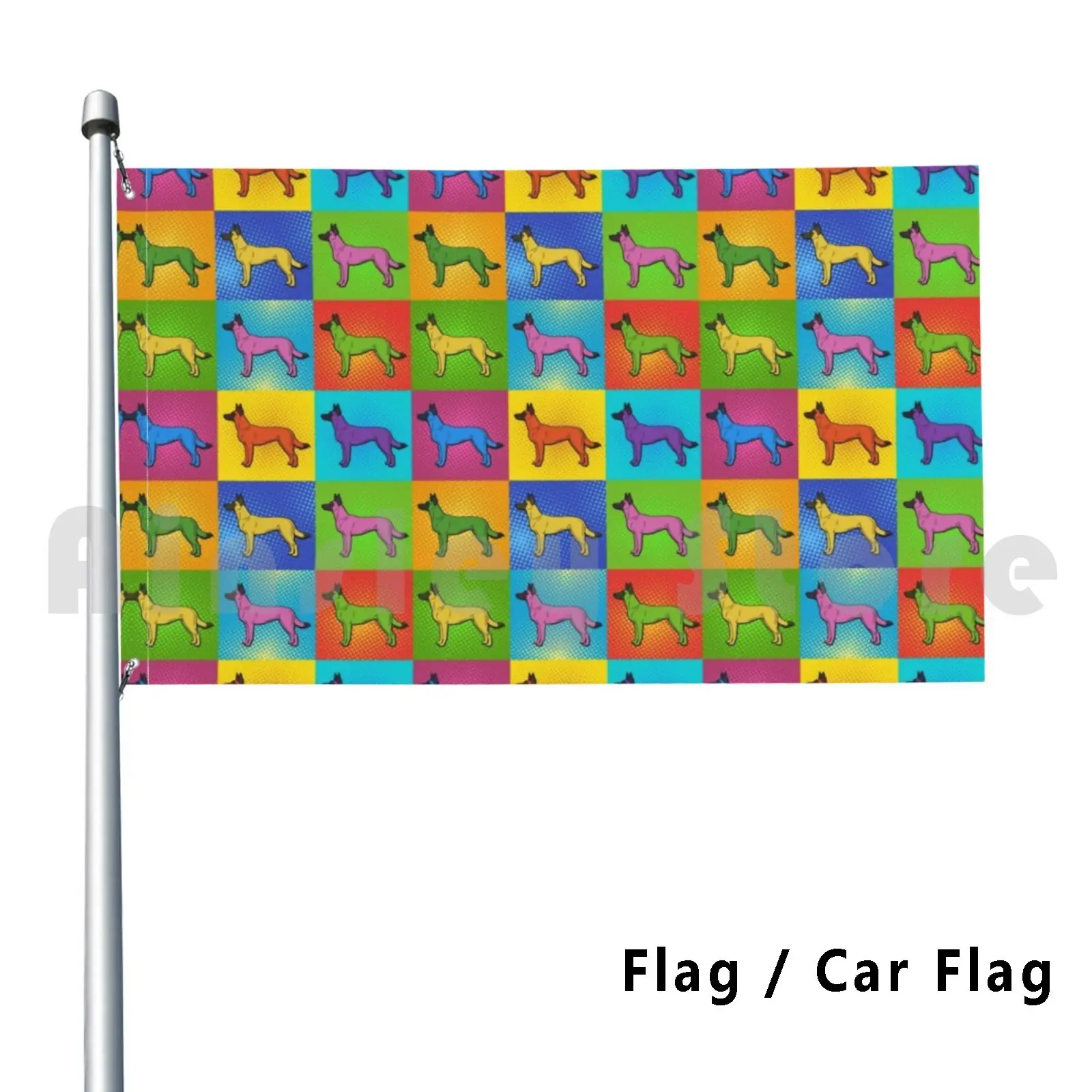 Belgian Shepherd-Malinois Outdoor Decor Flag Car Flag Malinois Malinois Dog Belgian Shepherd Belgian Malinois Mali