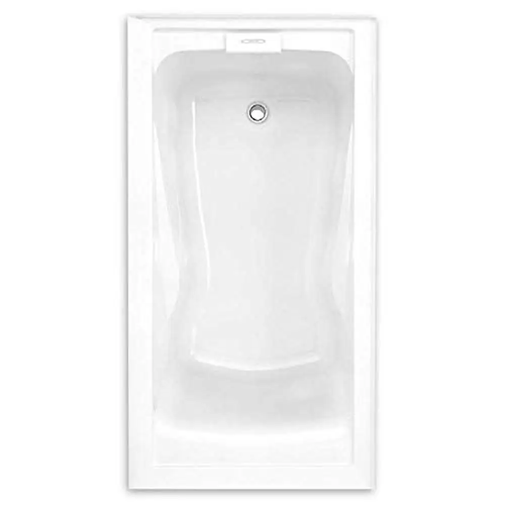 Evolution 5ft Deep-Soak Bathtub Left Hand Drain Removable Access Panel 3-Sided Flange Armrests 70 Gallons Water Capacity