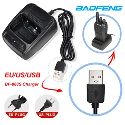 Оригинальное настольное зарядное устройство Baofeng для рации ЕС/США/USB, двухстороннее радио, зарядное устройство для BF666S BF777S BF888S Retevis H777/R888splus