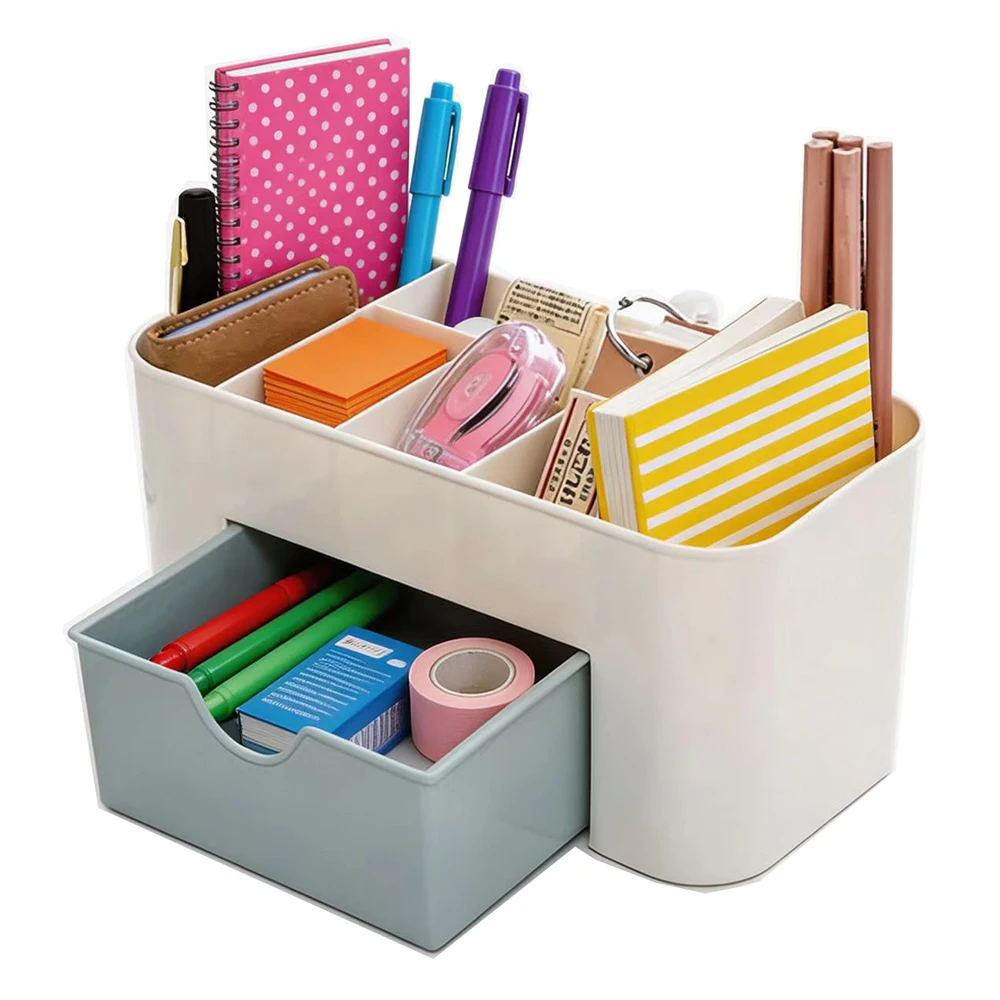 Plastic Cosmetic Storage Box Multifunctional Desk Make-up Organizer Case Lipstick Perfume Ring Display Box Stationery Container