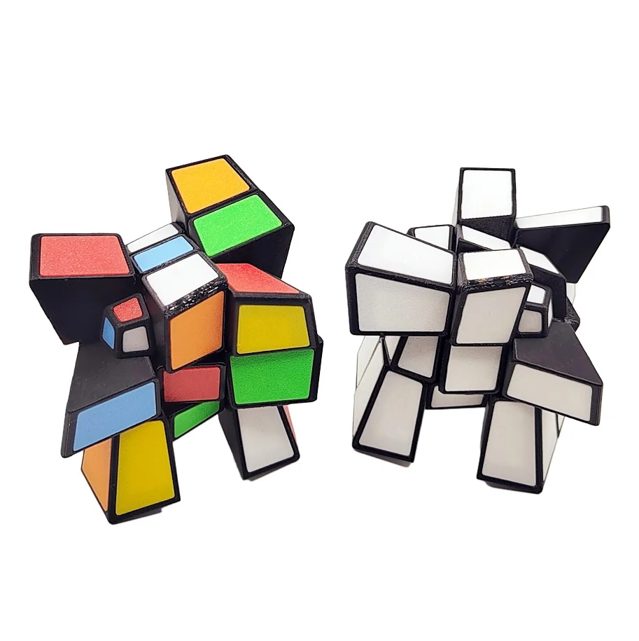 Zepuzzles スクイーズ 3x3 ホワイトタイル付きマジックキューブ スクイーズ 3x3 6 色タイル付きスピードキューブプロフェッショナルパズルおもちゃキッズギフト