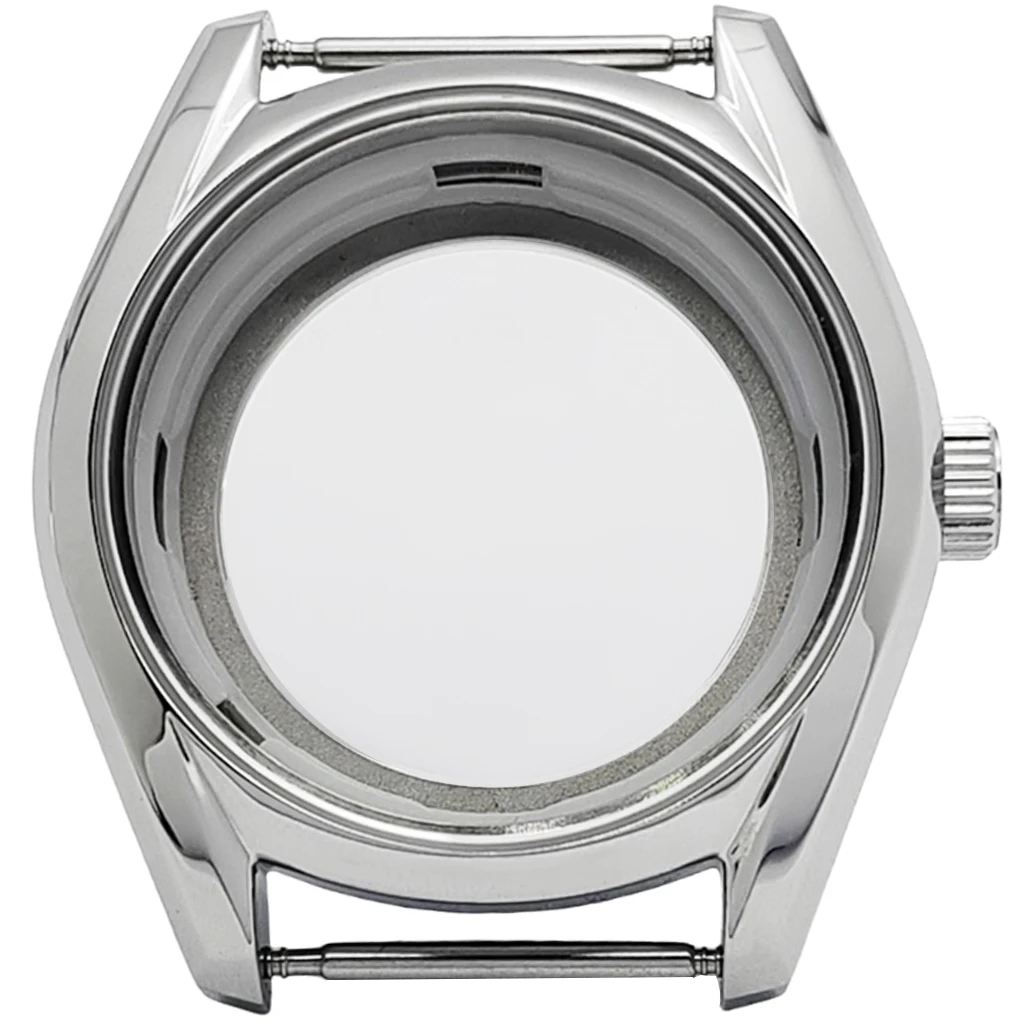 

40mm Silver Watch Case For NH35 NH36 ETA2824 PT5000 Stainless Steel Sapphire Glass Automatic Movement Accessory Part