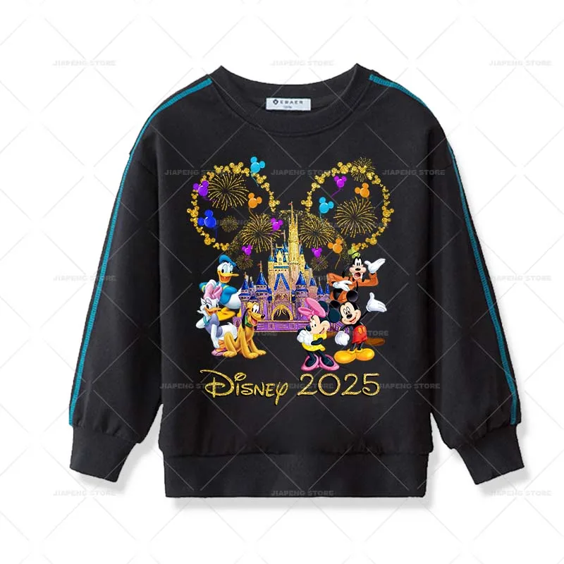 2025 New Year Mickey Mouse Thermal Transfer Stickers Iron on Transfers For Clothes Disney Trip Minnie Printed Patches On Clothes