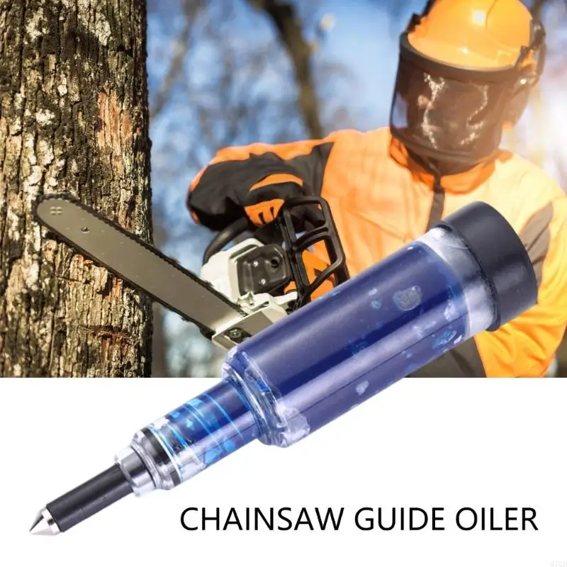 97qd Hand Push Chainsaw Guide Stabfett Öler -Injektor -Waffen -Werkzeug für einfache Kettensägenstangenschmierung und Wartung
