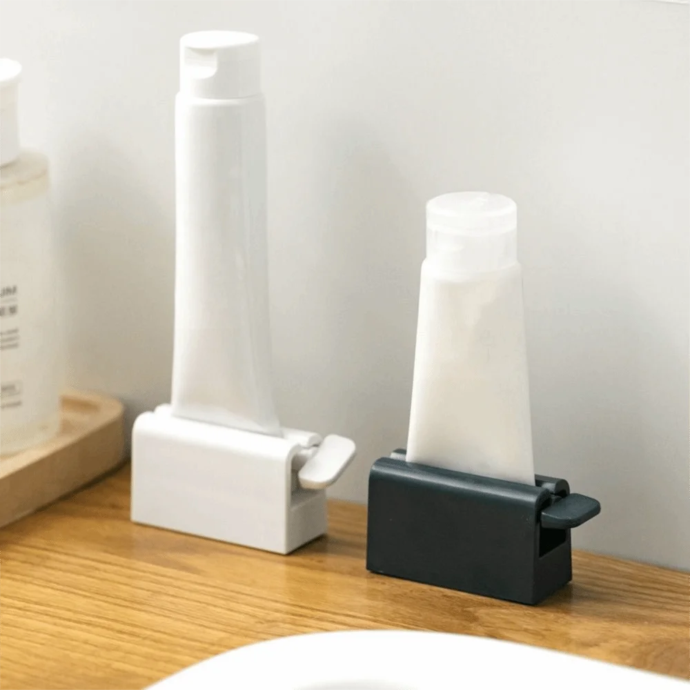 Silicone Base Toothpaste Squeezer Portable Efficient Usage Manual Cream Tube Extruder Rotatable Handle Manual Rotating