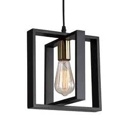 Lampada a sospensione piccola fattoria, lampada a sospensione isola cucina con cavo, finitura nera + oro, lampadario con struttura in legno