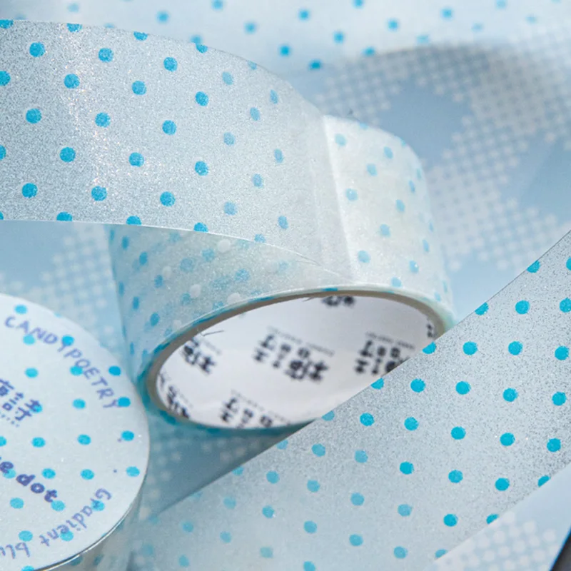 3 Rolls Milk Salt Chronicle Sparkling Sand PET Tape 200cm Planner Decoration Sticker Journal Collage Background Border Material