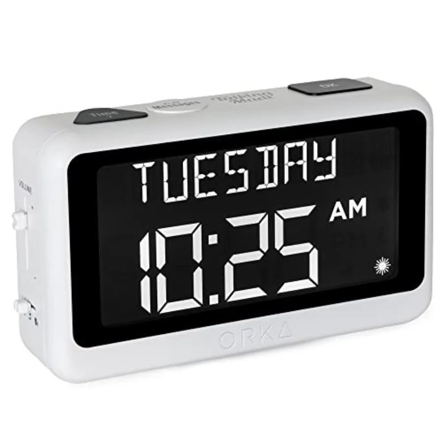 

Talking Clock. Voice Recordable Ex Large Medication Pill Reminder. Talking Alarm Clock for Dementia, Hearing, Visually impaired
